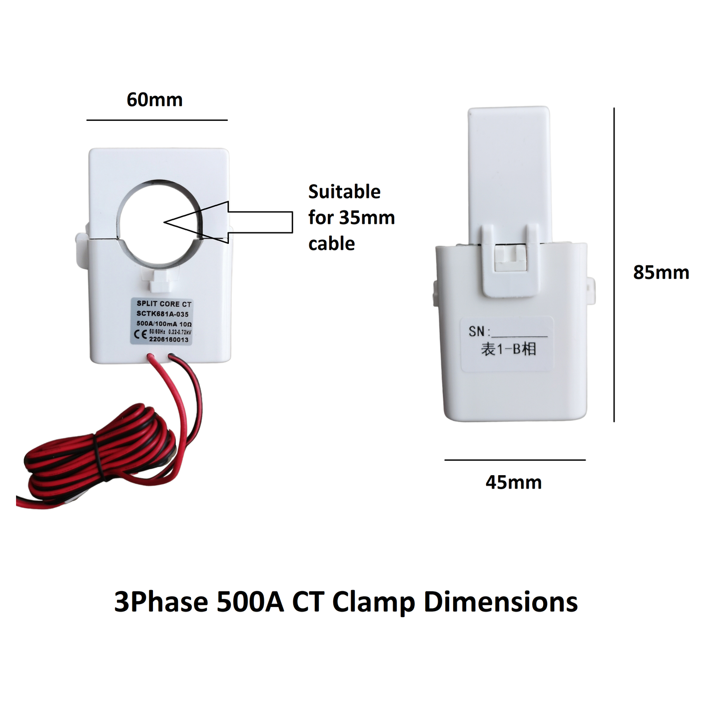 IAmMeter Bi-directional Three Phase WiFi Power Meter - 500A