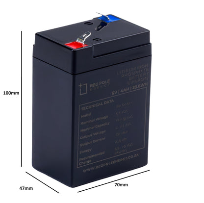 6V 4Ah Lithium Battery | Magneto replacement battery