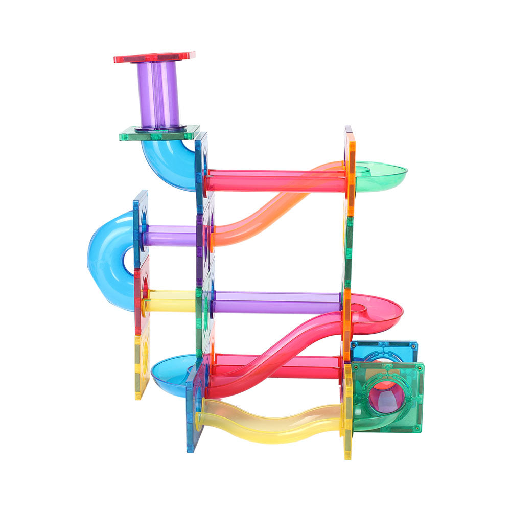 100 Piece Magnetic Tile Marble Run Toy Set