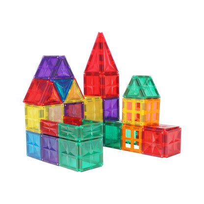 62 Piece Magnetic Tiles Toy Set