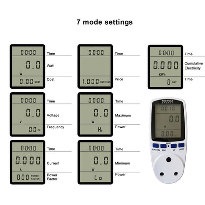 Electricity Meter - Power Meter - Watt Meters 7 mode settings