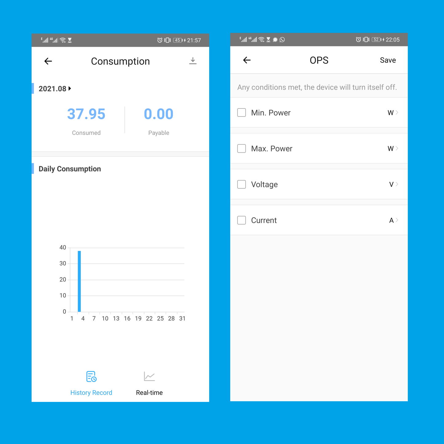 5kW Smart Wi-Fi Switch & Energy Monitor